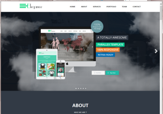 Elegance free bootstrap template